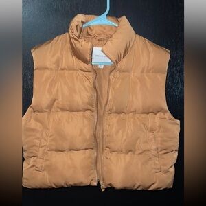 Thread & Supple Orange Crop Puffer Vest